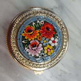 Small Micro Mosaic Vintage Compact