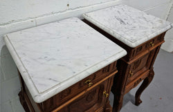 Beautiful Pair of French Oak Carved Bedside Cabinets | Antique & Vintage | Moonee Ponds Antiques | Australia Wide Delivery