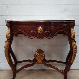 French Louis XIV Style Mirror And Console