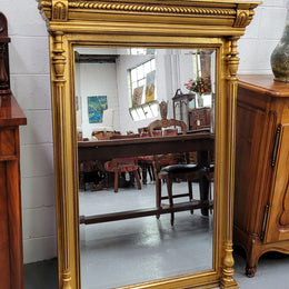 Stunning French Henry II gilt mantle mirror With Original Mirror. It has loads of charter and has been sourced from France. It is in good original detailed condition.
