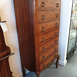 Louis XV Style Inlaid Marble Top Seminar