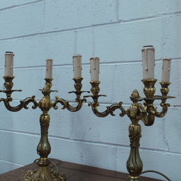 Gorgeous pair of Antique French Gilt Bronze Girandoles