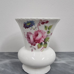 Decorative Coalport floral bone china vase. It is in good original condition, please view photos as they help form part of the description.