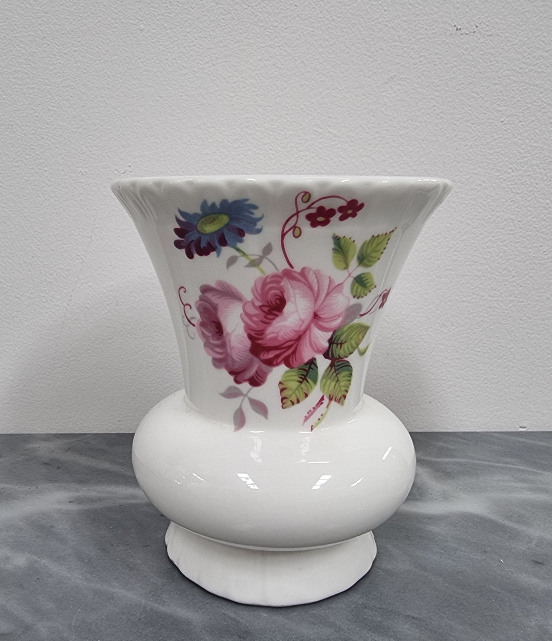 Decorative Coalport floral bone china vase. It is in good original condition, please view photos as they help form part of the description.