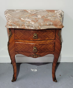 Pair of Louis XV Commode Style Two Drawer Bedsides | Antique & Vintage | Moonee Ponds Antiques | Australia Wide Delivery