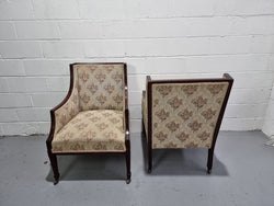"A" Pair of Regency Style Wing Back Armchairs | Antique & Vintage | Moonee Ponds Antiques | Australia Wide Delivery