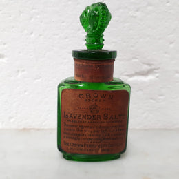 Victorian green glass Crown perfume bottle. In good original condition.