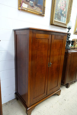 Blackwood Fiddleback Gentlemans Wardrobe-1 | Antique & Vintage | Moonee Ponds Antiques | Australia Wide Delivery