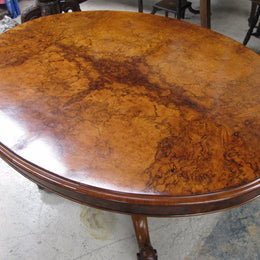 Victorian Burr Walnut Loo Table