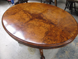 Victorian Burr Walnut Loo Table | Antique & Vintage | Moonee Ponds Antiques | Australia Wide Delivery