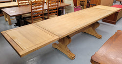 Stunning French Oak Farmhouse Table With Two Extension Leaves | Antique & Vintage | Moonee Ponds Antiques | Australia Wide Delivery