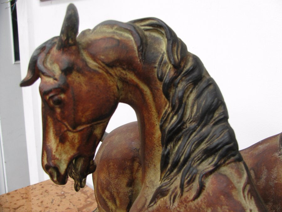 French Art Deco Horse Statue