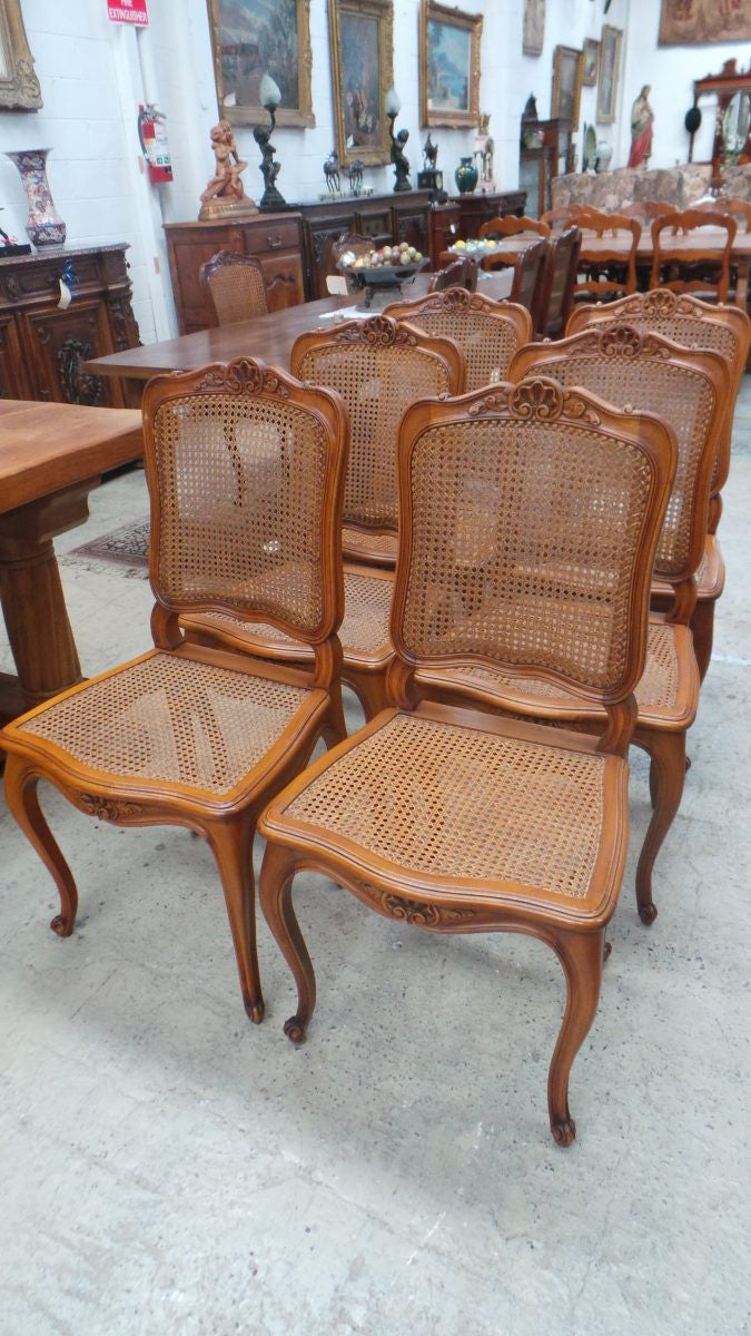 Set of Six French Cherry wood Dining Chairs | Antique & Vintage | Moonee Ponds Antiques | Australia Wide Delivery