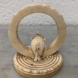 Unusual Antique Carved Ivory Serviette Ring Featuring An Elephant | Antique & Vintage | Moonee Ponds Antiques | Australia Wide Delivery