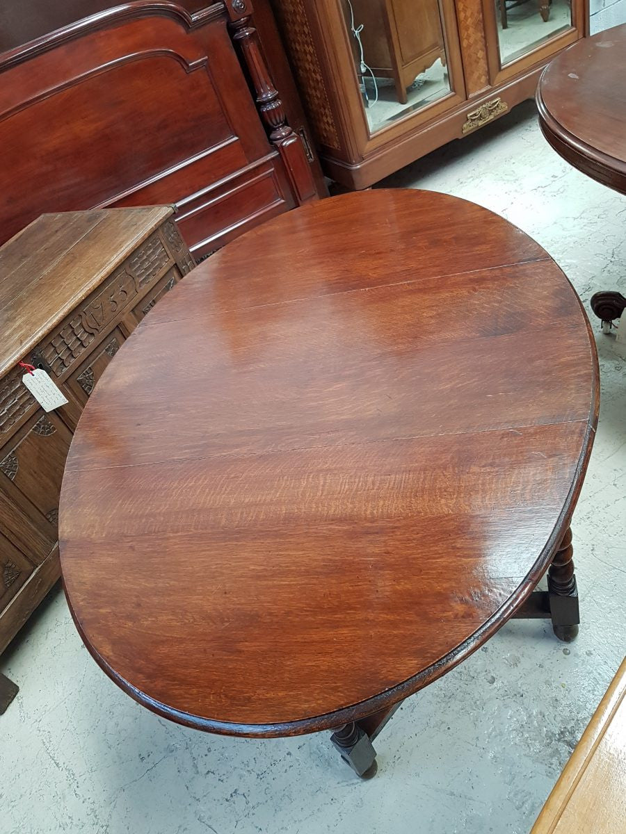 Antique Jacobean Drop Leaf Table