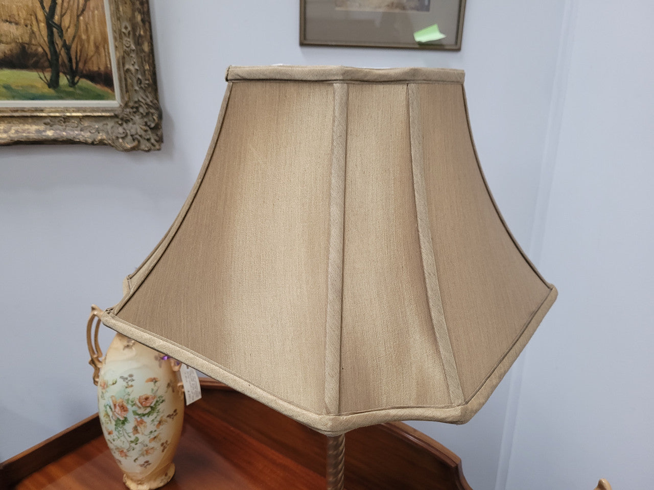 Gold Coloured “Laura Ashley” Lamp Base with Gold Shade | Antique & Vintage | Moonee Ponds Antiques | Australia Wide Delivery