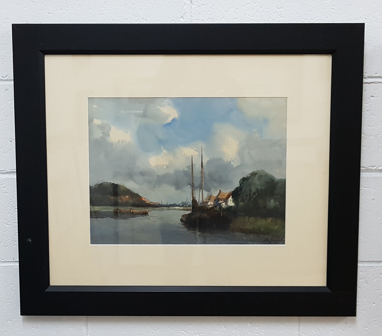 Framed Dutch Watercolour Painting | Antique & Vintage | Moonee Ponds Antiques | Australia Wide Delivery