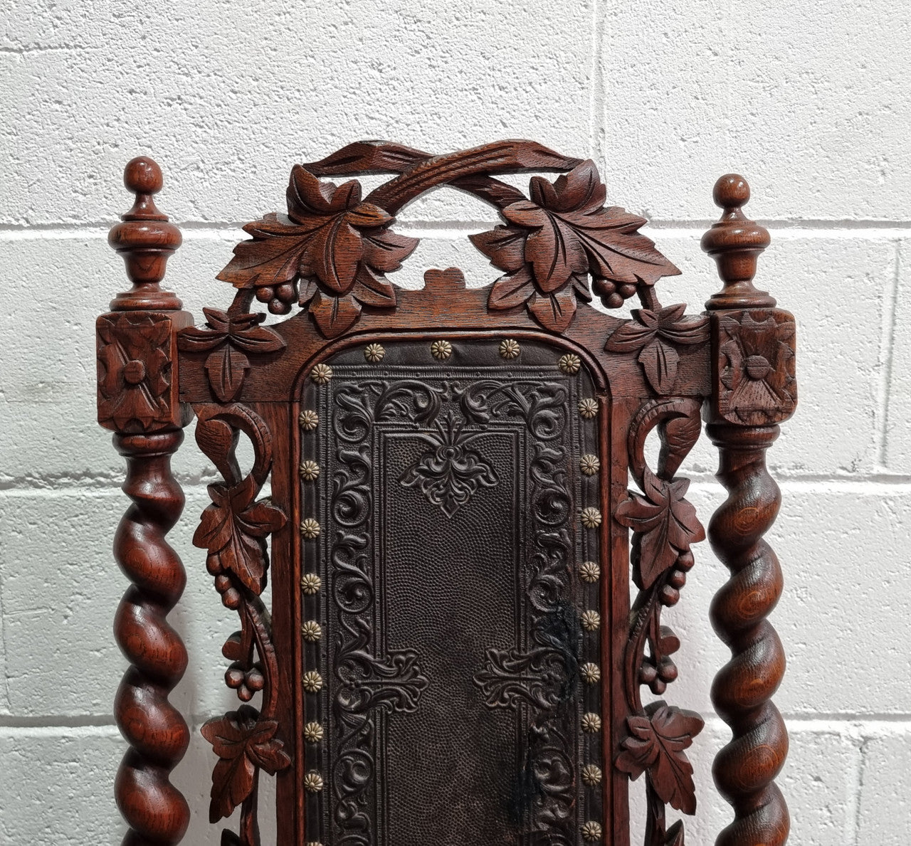 Stunning Set of Six Jacobean Revival Chairs