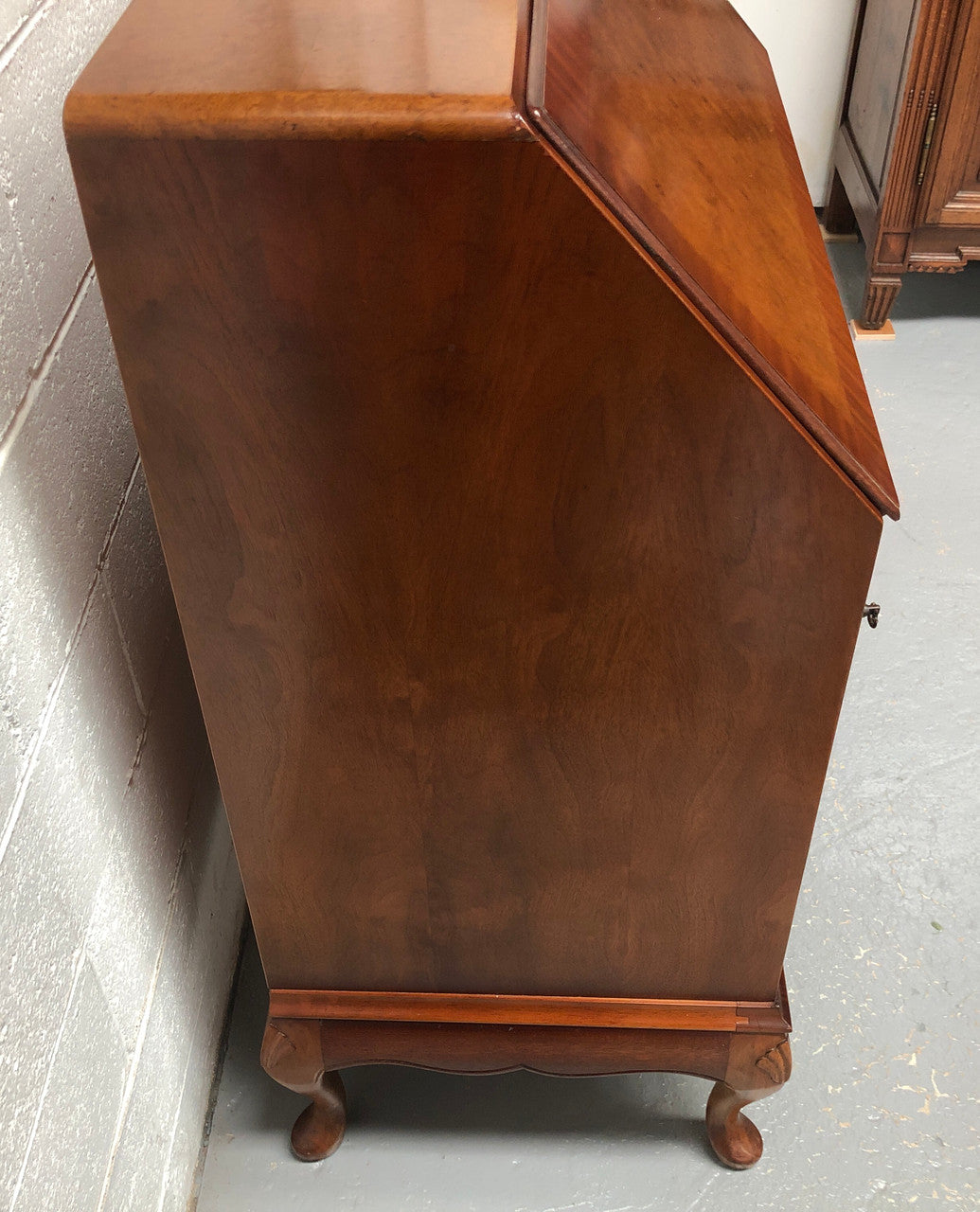 Chippendale Style Walnut & Burr Walnut Writing Bureau | Antique & Vintage | Moonee Ponds Antiques | Australia Wide Delivery