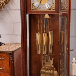 Howard Miller Grandfather "The Durham" Clock Model 610-292. In good original condition and comes with original directions, warranty card and registration card.