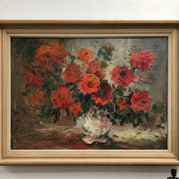 Lovely Floral Oil Painting On Canvas