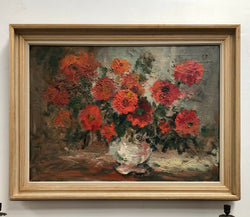 Lovely Floral Oil Painting On Canvas | Antique & Vintage | Moonee Ponds Antiques | Australia Wide Delivery
