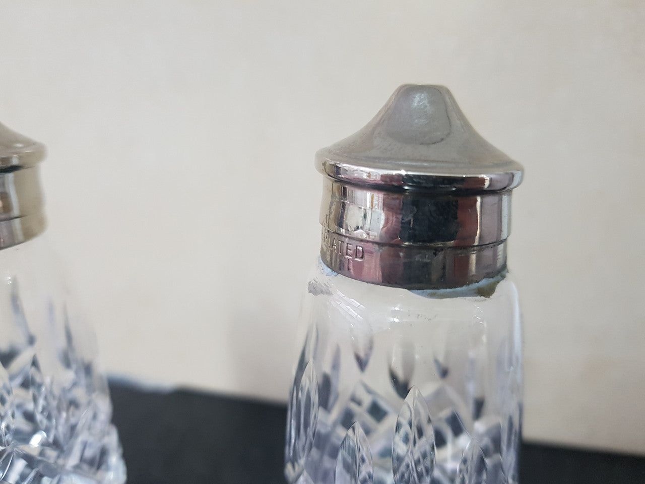 Stuart Crystal Salt & Pepper Shakers