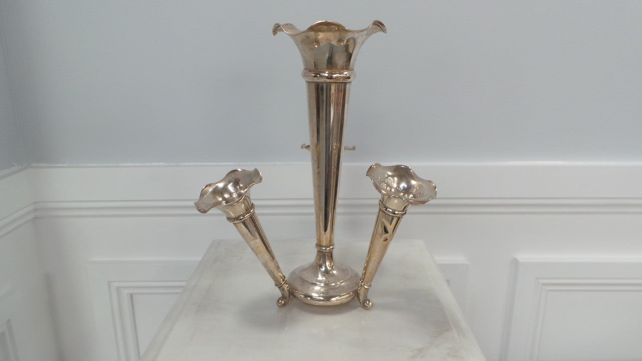 Lovely Sterling Silver Four Trumpet Epergne | Antique & Vintage | Moonee Ponds Antiques | Australia Wide Delivery
