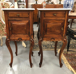 Beautiful pair of French walnut Bedside cabinets | Antique & Vintage | Moonee Ponds Antiques | Australia Wide Delivery