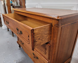 French Louis 15th Style Oak Three Drawer Chest of Drawers With Wooden Top | Antique & Vintage | Moonee Ponds Antiques | Australia Wide Delivery