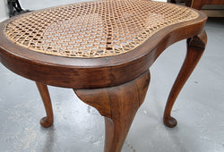 Hard to Find English Stool With Cane Top | Antique & Vintage | Moonee Ponds Antiques | Australia Wide Delivery