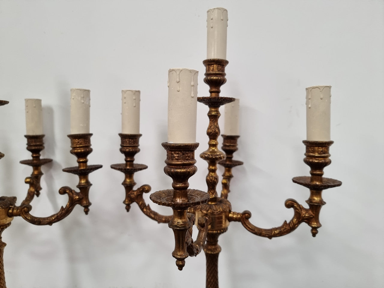A Pair of French Bronze & Alabaster Marble Base Lamps | Antique & Vintage | Moonee Ponds Antiques | Australia Wide Delivery