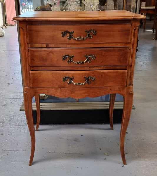 French Cherrywood Small Chest of Three Drawers