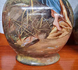 Pair of Victorian Hand Painted Decorative Vases | Antique & Vintage | Moonee Ponds Antiques | Australia Wide Delivery