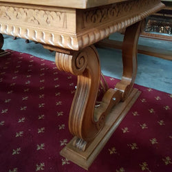 French Oak Iron Base Dining Table (original unrestored condition) | Antique & Vintage | Moonee Ponds Antiques | Australia Wide Delivery