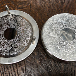 Set Of 6 Silver Coasters In Original Holder
