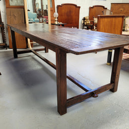 Vintage rustic reclaimed Fruit Wood farmhouse dining table. Great size at 2.9 meters long and 95 cm wide, can sit comfortable 10-12 people. In good original detailed condition.