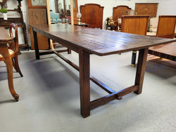 Vintage Rustic Reclaimed Fruit Wood Farmhouse Dining Table | Antique & Vintage | Moonee Ponds Antiques | Australia Wide Delivery