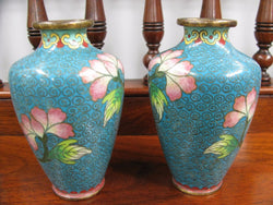 Pair of Antique Cloisonne Vases | Antique & Vintage | Moonee Ponds Antiques | Australia Wide Delivery