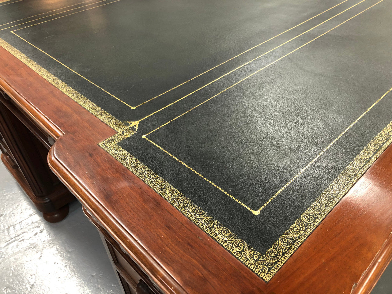 Superb Late 19th Century French Walnut Partners Desk | Antique & Vintage | Moonee Ponds Antiques | Australia Wide Delivery