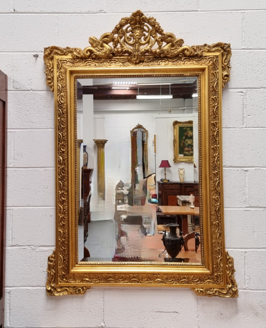 French Ornate Gilt Framed Wall Bevelled Mirror | Antique & Vintage | Moonee Ponds Antiques | Australia Wide Delivery