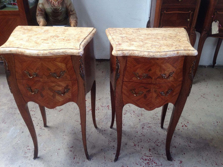 Pair French Bedsides-1 | Antique & Vintage | Moonee Ponds Antiques | Australia Wide Delivery