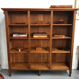French Style Oak Open Bookcase