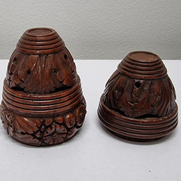 Victorian Hand Carved Coquilla Nut Egg Secret Box