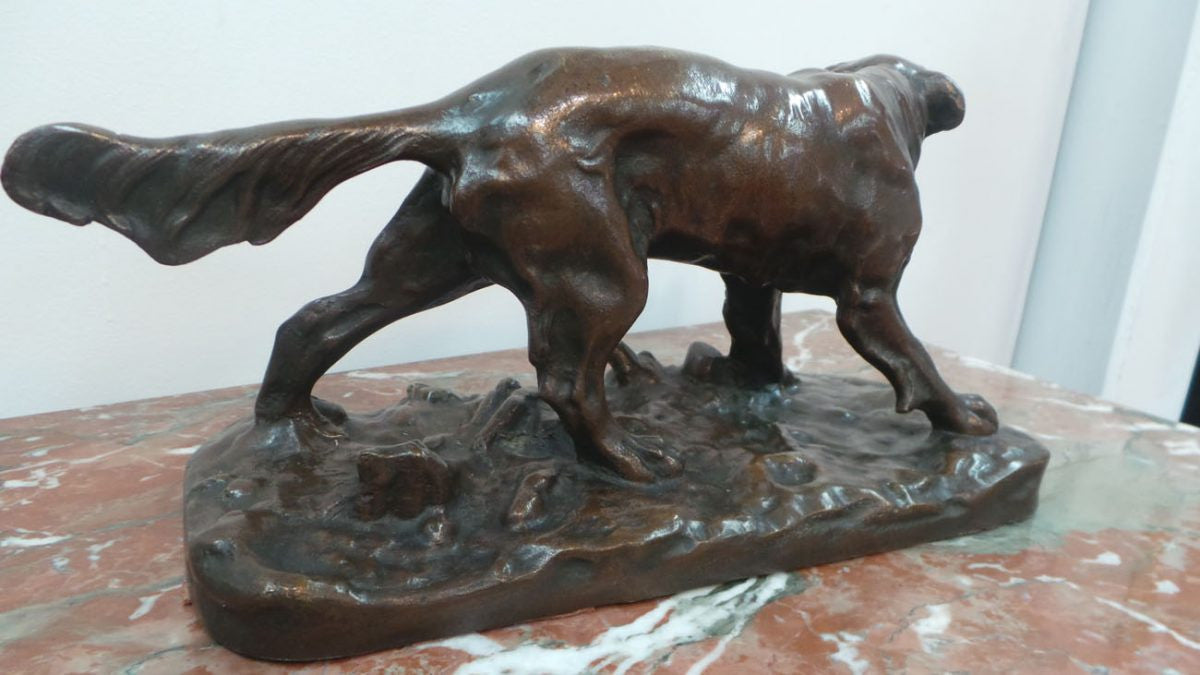 An Antique Classical French Bronze Of A Red Setter | Antique & Vintage | Moonee Ponds Antiques | Australia Wide Delivery