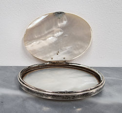 Stunning Oval Georgian Silver & Carved Mother of Peral Snuff Box | Antique & Vintage | Moonee Ponds Antiques | Australia Wide Delivery