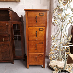 Fabulous Blackwood Vintage Four Drawer Filing Cabinet | Antique & Vintage | Moonee Ponds Antiques | Australia Wide Delivery