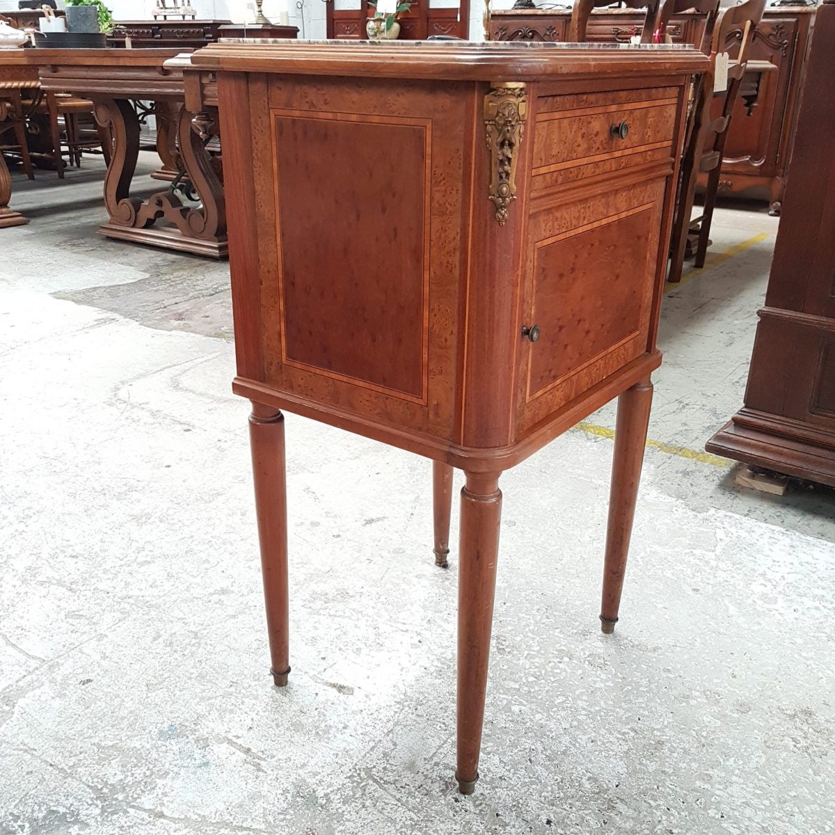 French Louis XVI Style Bedside Cabinet | Antique & Vintage | Moonee Ponds Antiques | Australia Wide Delivery