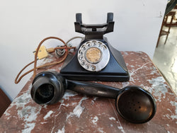 Black Art Deco Rare Pyramid Shape Bakelite Phone | Antique & Vintage | Moonee Ponds Antiques | Australia Wide Delivery