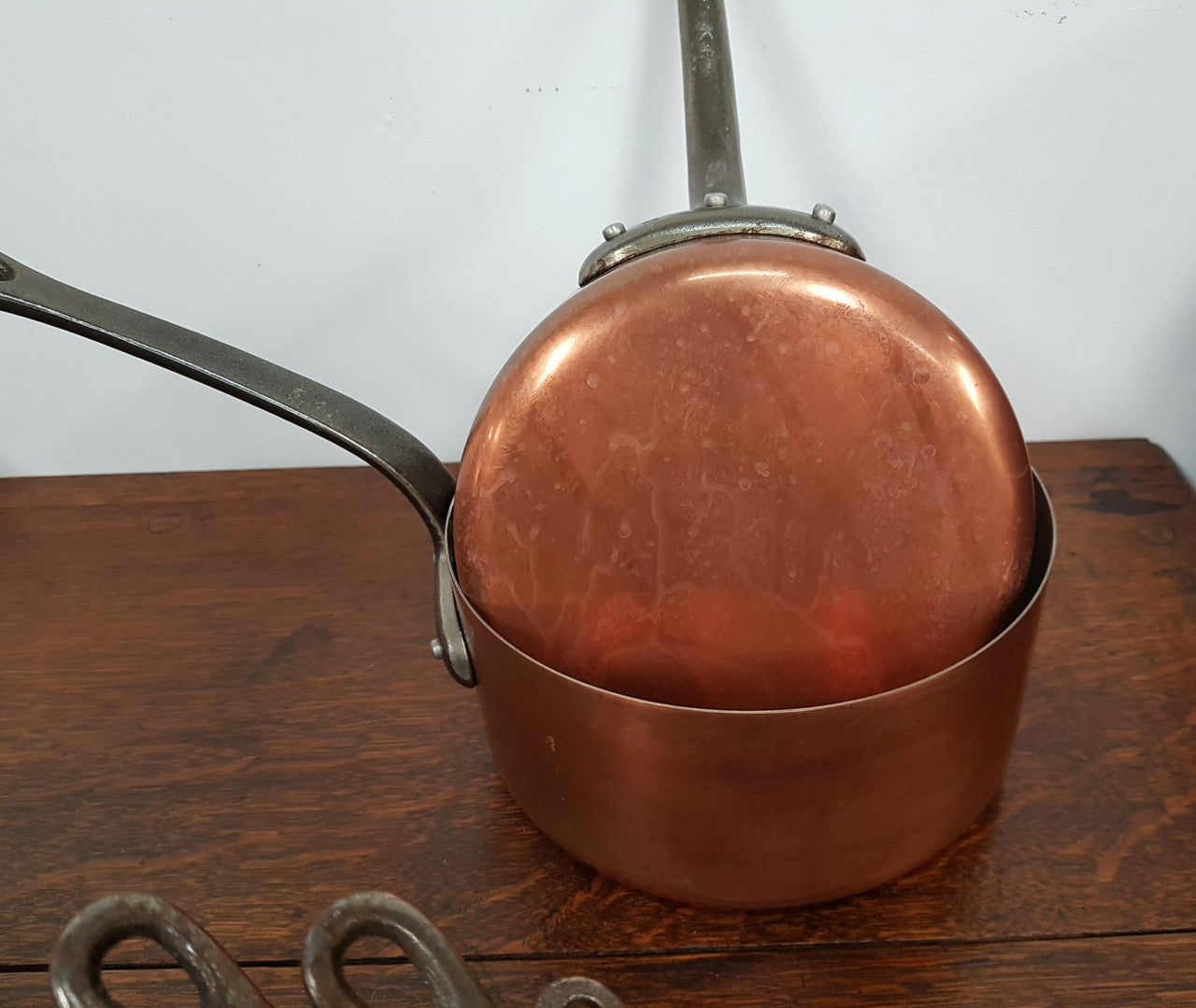 French Set of Five Antiques Copper Pans | Antique & Vintage | Moonee Ponds Antiques | Australia Wide Delivery